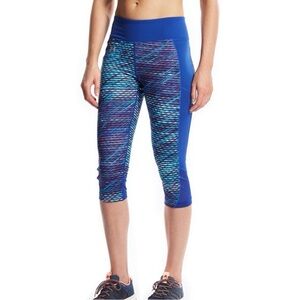 Women's Under Armour Blue Patterned Capri Leggings